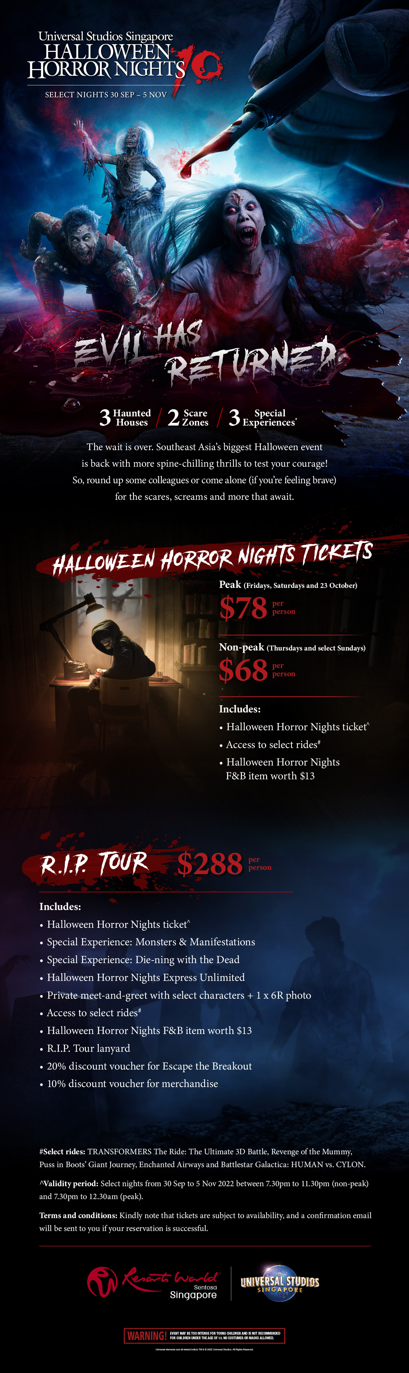 USS Halloween Horror Nights Corporate Promotion for MOE Staff